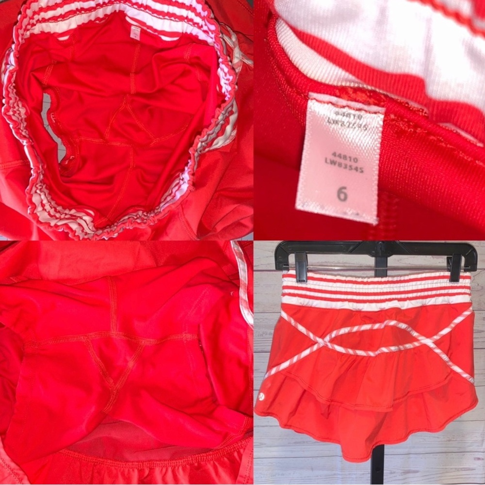 Lululemon Run: Track Attack skirt size 6 Love Red